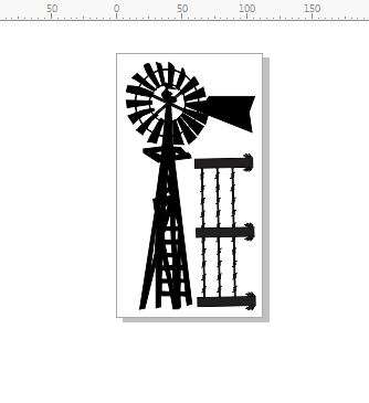 windmill and barb wire fence 110 x 202mm min buy 3.